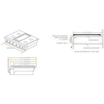 Dacor DTT36M876LS Modernist Series 36 Inch Gas Sealed Burner Rangetop — thumbnail 7