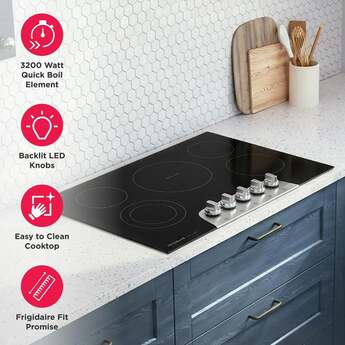 Frigidaire Gallery 30 Inch Electric Cooktop With 5 Radiant Elements: Black Stainless Steel — thumbnail 2