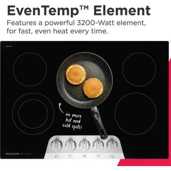 Frigidaire Gallery 30 Inch Electric Cooktop With 5 Radiant Elements: Black Stainless Steel — thumbnail 5