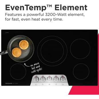 Frigidaire Gallery 36 Inch Electric Cooktop With 5 Radiant Elements: Stainless Steel — thumbnail 3