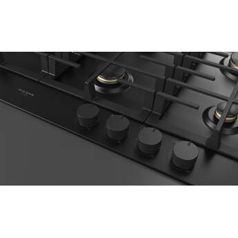 Fulgor Milano F4MEGK36MB1 36 Inch Matteo 400 Series Gas Cooktop, 5 Brass Burners, Wok Left: Matte Black — thumbnail 7