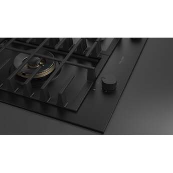 Fulgor Milano F4MEGK36MB1 36 Inch Matteo 400 Series Gas Cooktop, 5 Brass Burners, Wok Left: Matte Black — thumbnail 9