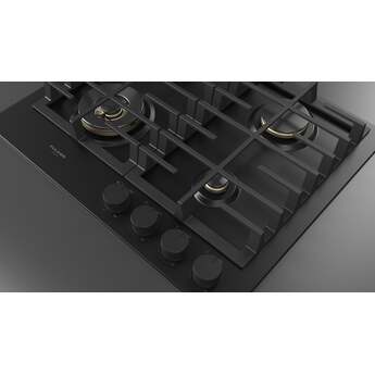 Fulgor Milano F4MGK24MB1 24 Inch Matteo 400 Series Gas Cooktop, 4 Brass Burners: Matte Matte Black — thumbnail 13
