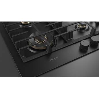 Fulgor Milano F4MGK24MB1 24 Inch Matteo 400 Series Gas Cooktop, 4 Brass Burners: Matte Matte Black — thumbnail 18
