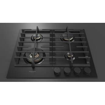 Fulgor Milano F4MGK24MB1 24 Inch Matteo 400 Series Gas Cooktop, 4 Brass Burners: Matte Matte Black — thumbnail 2
