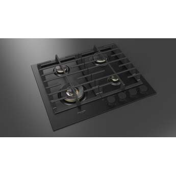 Fulgor Milano F4MGK24MB1 24 Inch Matteo 400 Series Gas Cooktop, 4 Brass Burners: Matte Matte Black — thumbnail 6