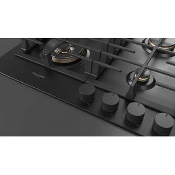 Fulgor Milano F4MGK24MB1 24 Inch Matteo 400 Series Gas Cooktop, 4 Brass Burners: Matte Matte Black — thumbnail 7