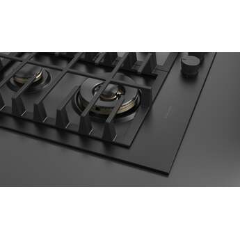 Fulgor Milano F4MGK24MB1 24 Inch Matteo 400 Series Gas Cooktop, 4 Brass Burners: Matte Matte Black — thumbnail 9