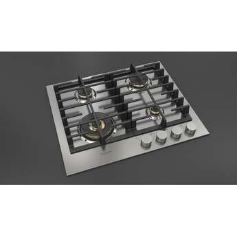 Fulgor Milano F4MGK24S1 24 Inch Matteo 400 Series Gas Cooktop, 4 Brass Burners: Stainless Stainless Steel — thumbnail 12