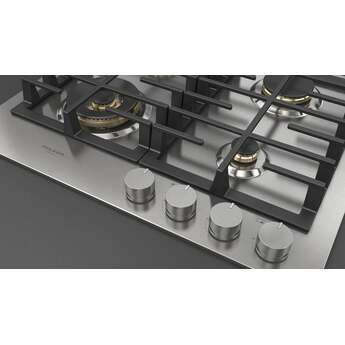 Fulgor Milano F4MGK24S1 24 Inch Matteo 400 Series Gas Cooktop, 4 Brass Burners: Stainless Stainless Steel — thumbnail 9