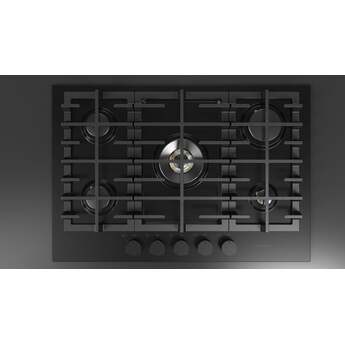 Fulgor Milano F4MGK30MB1 30 Inch Matteo 400 Series Gas Cooktop, 5 Brass Burners: Matte Matte Black