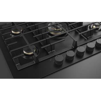 Fulgor Milano F4MGK30MB1 30 Inch Matteo 400 Series Gas Cooktop, 5 Brass Burners: Matte Matte Black — thumbnail 14