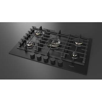 Fulgor Milano F4MGK30MB1 30 Inch Matteo 400 Series Gas Cooktop, 5 Brass Burners: Matte Matte Black — thumbnail 15