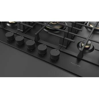 Fulgor Milano F4MGK30MB1 30 Inch Matteo 400 Series Gas Cooktop, 5 Brass Burners: Matte Matte Black — thumbnail 4