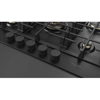 Fulgor Milano F4MGK30MB1 30 Inch Matteo 400 Series Gas Cooktop, 5 Brass Burners: Matte Matte Black — thumbnail 7