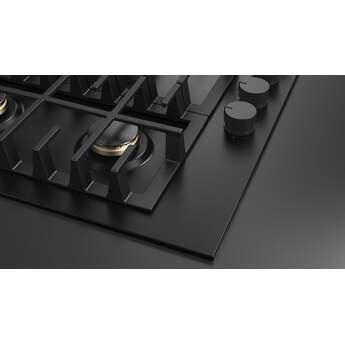 Fulgor Milano F4MGK30MB1 30 Inch Matteo 400 Series Gas Cooktop, 5 Brass Burners: Matte Matte Black — thumbnail 8