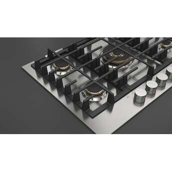 Fulgor Milano F4MGK30S1 30 Inch Matteo 400 Series Gas Cooktop, 5 Brass Burners: Stainless Stainless Steel — thumbnail 10