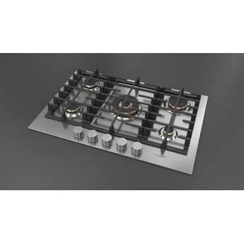 Fulgor Milano F4MGK30S1 30 Inch Matteo 400 Series Gas Cooktop, 5 Brass Burners: Stainless Stainless Steel — thumbnail 2