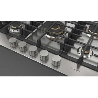 Fulgor Milano F4MGK30S1 30 Inch Matteo 400 Series Gas Cooktop, 5 Brass Burners: Stainless Stainless Steel — thumbnail 3