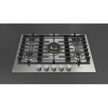 Fulgor Milano F4MGK30S1 30 Inch Matteo 400 Series Gas Cooktop, 5 Brass Burners: Stainless Stainless Steel — thumbnail 5