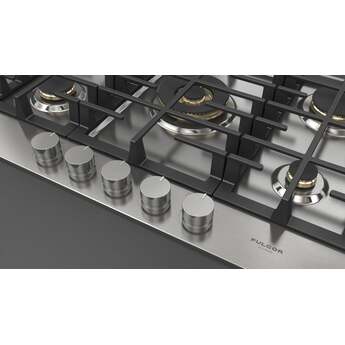 Fulgor Milano F4MGK30S1 30 Inch Matteo 400 Series Gas Cooktop, 5 Brass Burners: Stainless Stainless Steel — thumbnail 8