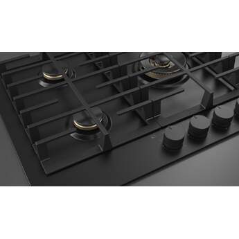 Fulgor Milano F4MTGK36MB1 36 Inch Matteo 400 Series Gas Cooktop, 5 Brass Burners: Matte Matte Black — thumbnail 12