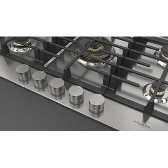 Fulgor Milano F4MTGK36S1 36 Inch Matteo 400 Series Gas Cooktop, 5 Brass Burners: Stainless Stainless Steel — thumbnail 11