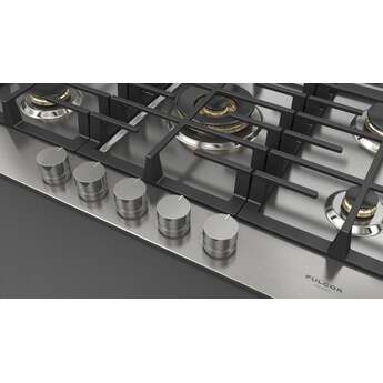 Fulgor Milano F4MTGK36S1 36 Inch Matteo 400 Series Gas Cooktop, 5 Brass Burners: Stainless Stainless Steel — thumbnail 16