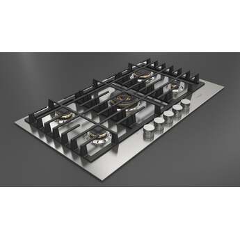 Fulgor Milano F4MTGK36S1 36 Inch Matteo 400 Series Gas Cooktop, 5 Brass Burners: Stainless Stainless Steel — thumbnail 3