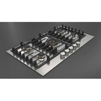 Fulgor Milano F4MTGK36S1 36 Inch Matteo 400 Series Gas Cooktop, 5 Brass Burners: Stainless Stainless Steel — thumbnail 4