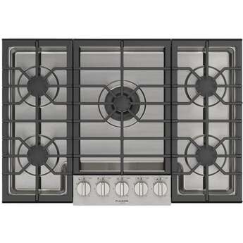 Fulgor Milano F4PGK305S2 30 Inch Distinto Gas Cooktop, 5 Aluminum Burners: Stainless Stainless Steel
