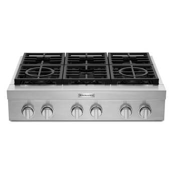Kitchen Aid KitchenAid 36" Porcelain Coated Steel Commercial Style Gas Sealed Burner Rangeto