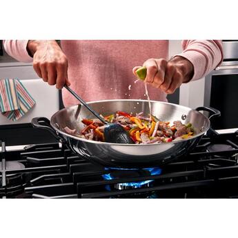 KitchenAid 36 Inch Gas Cooktop with 5 Sealed Burners, 56.2K Total BTUs, 18K BTU Central Burner, Black Glass Cooktop, Continuous Grates, Dishwasher Safe Cast-Iron Grates, Stainless Steel Knobs, LP Convertible Kit Included and ADA Compliant: Black — thumbnail 25