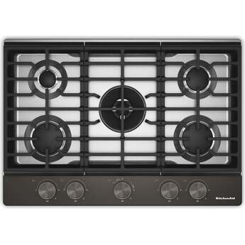 KitchenAid KitchenAid? 30 in. Gas Cooktop with 5 Burners and Integrated Wok Grate: Black Ore