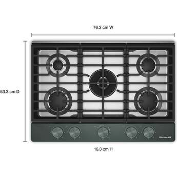 KitchenAid KitchenAid? 30 in. Gas Cooktop with 5 Burners and Integrated Wok Grate: Juniper — thumbnail 2