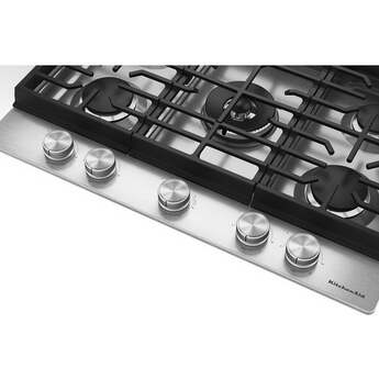 KitchenAid KitchenAid? 30 in. Gas Cooktop with 5 Burners and Integrated Wok Grate: Stainless Steel — thumbnail 7
