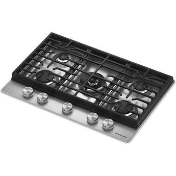 KitchenAid KitchenAid? 30 in. Gas Cooktop with 5 Burners and Integrated Wok Grate: Stainless Steel — thumbnail 8