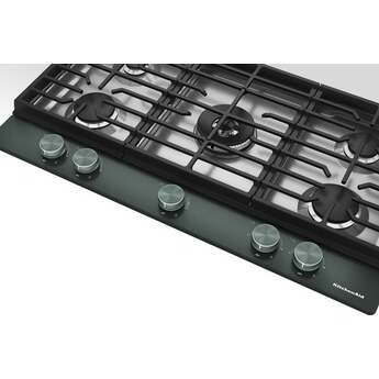 KitchenAid 36 in. Gas Cooktop with 5 Burners and Integrated Wok Grate: Juniper — thumbnail 7