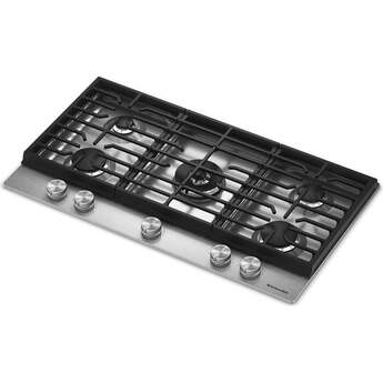 KitchenAid 36 in. Gas Cooktop with 5 Burners and Integrated Wok Grate: Stainless Steel — thumbnail 17