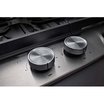 KitchenAid 36 in. Gas Cooktop with 5 Burners and Integrated Wok Grate: Stainless Steel — thumbnail 5