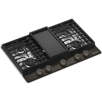 KitchenAid 30 in. Gas Cooktop with 5 Burners and Integrated Wok Grate: Black Ore — thumbnail 15