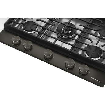KitchenAid 30 in. Gas Cooktop with 5 Burners and Integrated Wok Grate: Black Ore — thumbnail 16