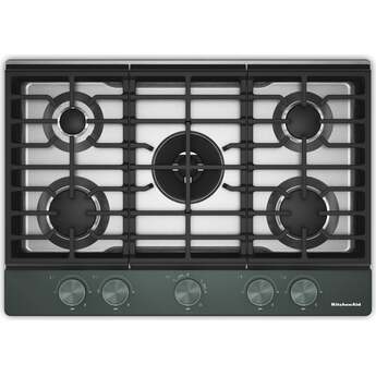 KitchenAid 30 in. Gas Cooktop with 5 Burners and Integrated Wok Grate: Juniper