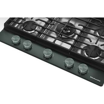 KitchenAid 30 in. Gas Cooktop with 5 Burners and Integrated Wok Grate: Juniper — thumbnail 3