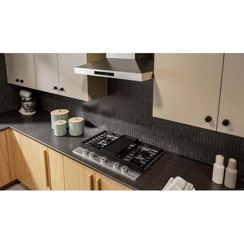 KitchenAid 30 in. Gas Cooktop with 5 Burners and Integrated Wok Grate: Stainless Steel — thumbnail 4