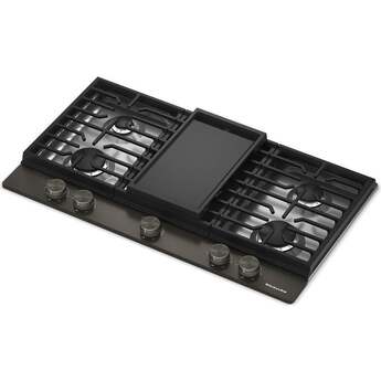 KitchenAid 36 in. Gas Cooktop with 5 Burners and Integrated Wok Grate: Black Ore — thumbnail 18