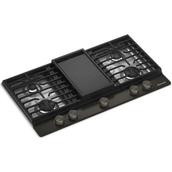 KitchenAid 36 in. Gas Cooktop with 5 Burners and Integrated Wok Grate: Black Ore — thumbnail 20
