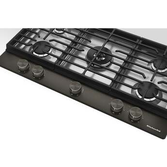 KitchenAid 36 in. Gas Cooktop with 5 Burners and Integrated Wok Grate: Black Ore — thumbnail 21