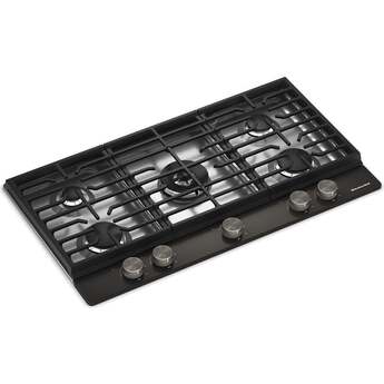 KitchenAid 36 in. Gas Cooktop with 5 Burners and Integrated Wok Grate: Black Ore — thumbnail 22