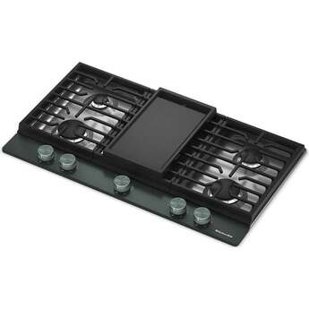 KitchenAid 36 in. Gas Cooktop with 5 Burners and Integrated Wok Grate: Juniper — thumbnail 17